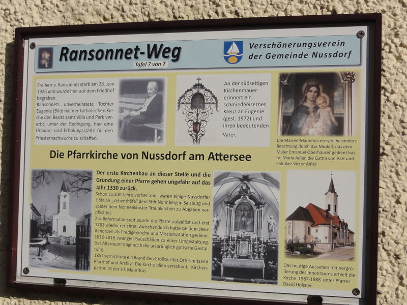 Datei:Infotafel bei der Kirche in Nußdorf am Attersee.JPG