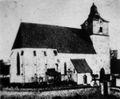 Die Pfarrkirche Gampern noch mit dem kurzen Turm im 19 Jhdt.