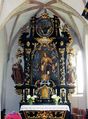 Altar der Pfarrkirche Abtsdorf mit Laurentiusbild