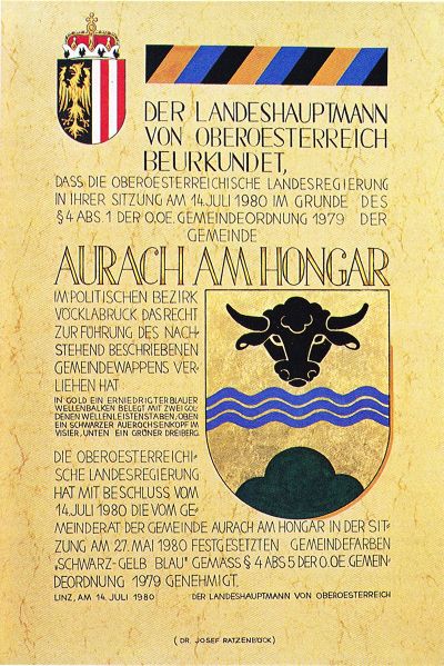 Datei:Urkunde Wappen Aurach.jpg