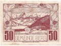 Notgeld Berg 50 Heller