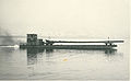 Die Häupl-Plätte mit Langholz für den Schiffsbau um 1950