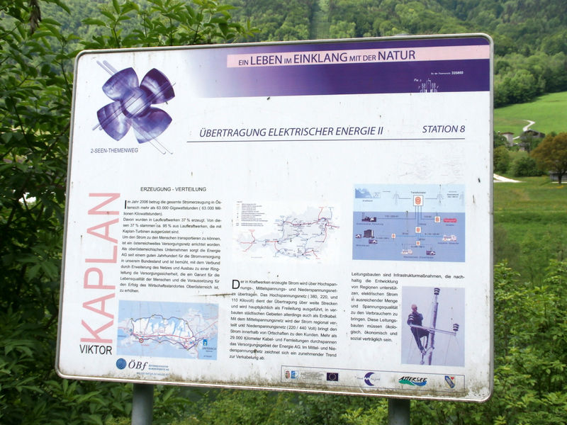 Datei:Viktor Kaplan-Themenweg, Übertragung elektrischer Energie.jpg