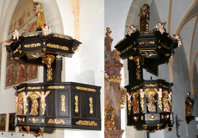 Datei:Kanzel in der Pfarrkirche St. Georgen im Attergau, Collage.jpg