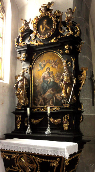 Datei:Li. Seitenaltar in der Pfarrkirche Abtsdorf.jpg
